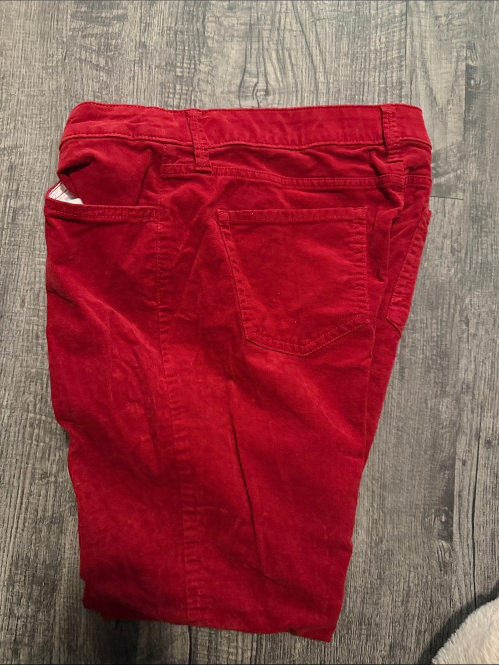 St. John's Bay Women's Red Straight-Leg Corduroy Jeans